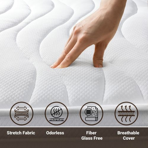 Matelas à Ressorts Ensachés Et Mémoire 160x200 20 Cm - Moyen-ferme, Automodelant
