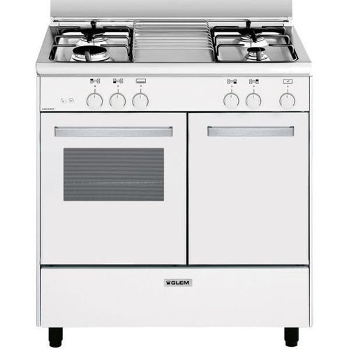 Cuisinière butanette GLEM GA85PMWH 4 foyers vue 3/4