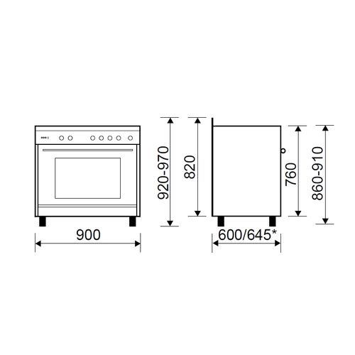Piano de cuisson GLEMGAS GX960CQIX vue d'ambiance 1