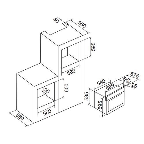 Four encastrable multifonctions Catalyse - AFC 106 BK