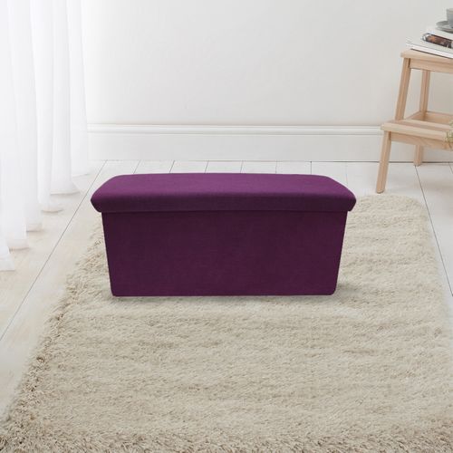Pouf Cube Soft Arketicom – 60x42 Cm – Violet Mûrier – Déhoussable – Fabriqué En Italie
