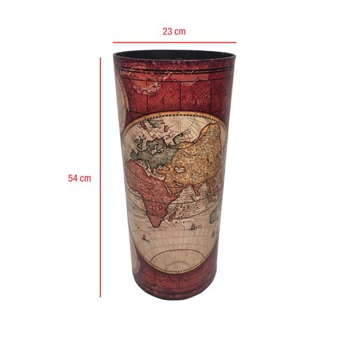 Porte-parapluie Porte-parpluies Mdf Canvas Rouge 54x23x23