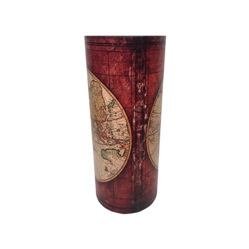 Porte-parapluie Porte-parpluies Mdf Canvas Rouge 54x23x23