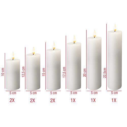 Set De 9 Bougies Électriques, Bougies LED, Avec Télécommande Et Minuteur, Blanc