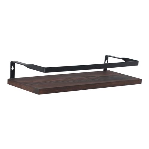 Jeu De 2 Étagères Murales En Bois Et Métal Pour La Salle De Bain Et La Cuisine