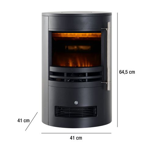 Cheminée Électrique LED À Effet De Flamme 3d Réglable 1000w 2000w Noir