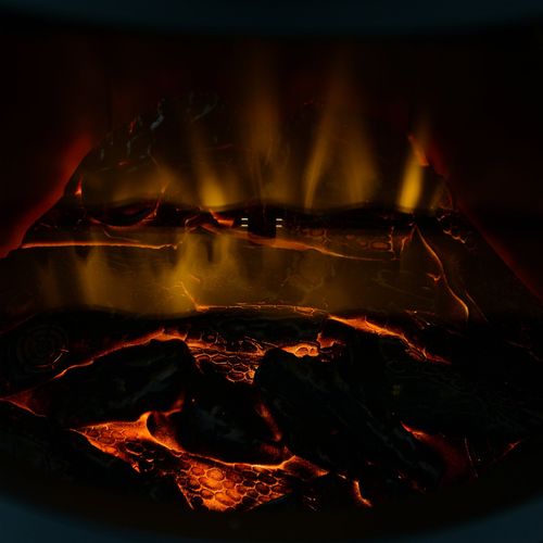 Cheminée Électrique LED À Effet De Flamme 3d Réglable 1000w 2000w Noir