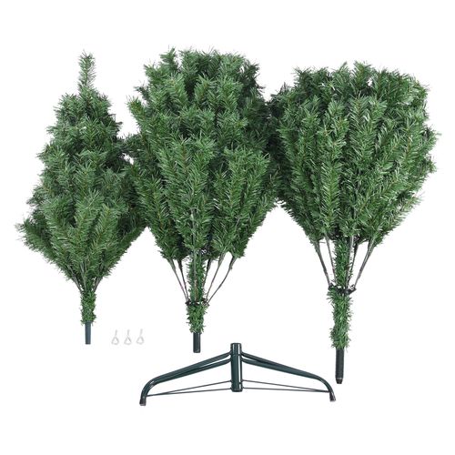 Sapin De Noël Artificiel 180 Cm - 800 Branches, Vert Réaliste, Montage Facile Avec Pied Métal (réutilisable)