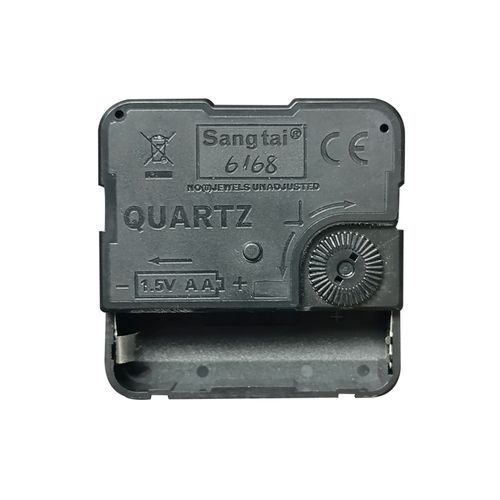 Horloge Murale Carrée En Métal Mdf Noir Brun Style Moderne