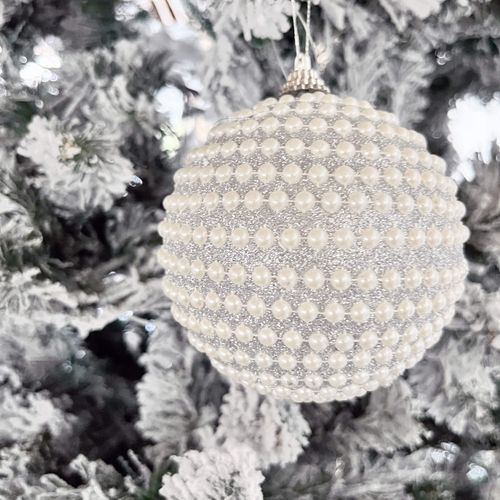 Ensemble De 4 Grosses Boules De Noël Pour Sapin En Plastique Couleur Argent Style Classique