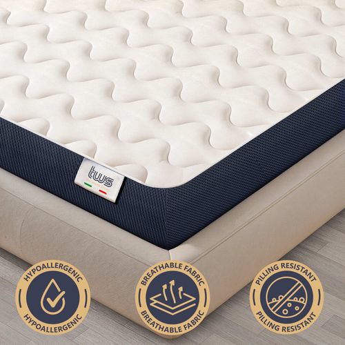 Matelas 140x190 Cm En Waterfoam Hypoallergénique, 12 Cm
