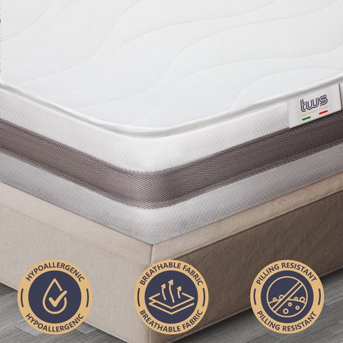 Matelas 140x190 Cm En Waterfoam Hypoallergénique, 20 Cm