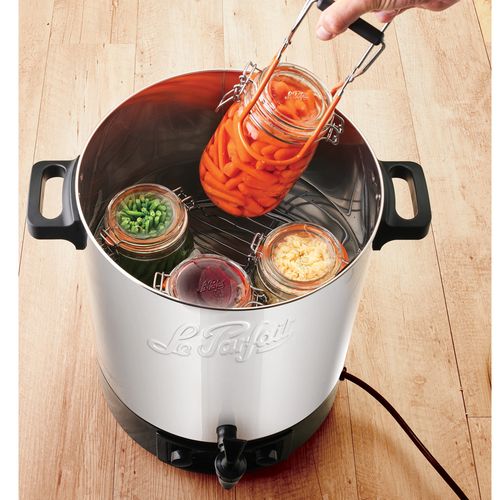 Stérilisateur électrique automatique inox 2500 W, 23 L couvercle verre