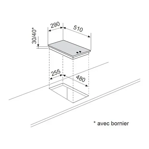 Plaque Électrique 2 feux Blanc 3500w AT320WH