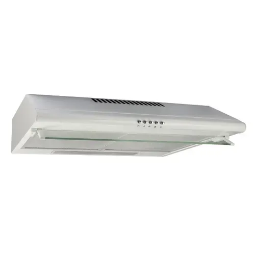 Hotte visière AIRLUX HC603B 60cm blanc vue 3/4