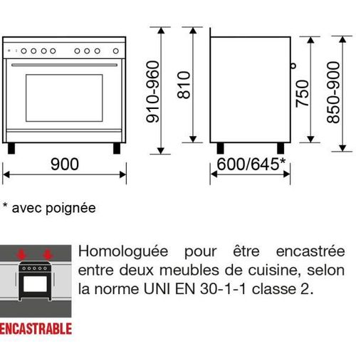 Piano de cuisson GLEM GE960CMIX2