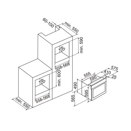Four Intégrable 59l 60cm Catalyse Inox - Gfmc330ix