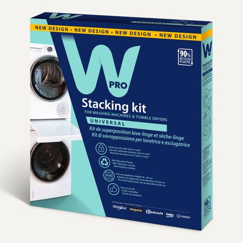 Accessoires lavage/séchage WPRO KIT SUPERPOSITION SKN101 vue 3/4