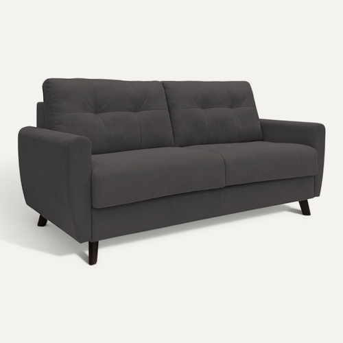 Callisto Canapé Lit Convertible En Tissu Doux Imperméable T02 168 Cm (mat. 120x197) Noir
