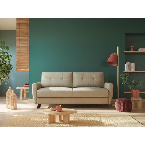 Callisto Canapé Lit Convertible En Tissu Doux Imperméable T02 168 Cm (mat. 120x197) Noir