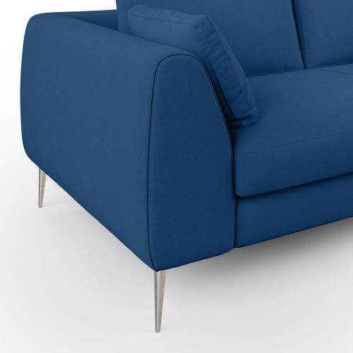 Plano Canapé Moderne En Microfibre Technique Détachable T11 216 Cm Bleu