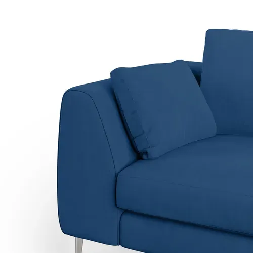 Plano Canapé Moderne En Microfibre Technique Détachable T11 216 Cm Bleu