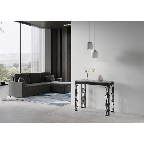 Console Extensible 90x40/300 Cm Ghibli Evolution Ciment Cadre Anthracite