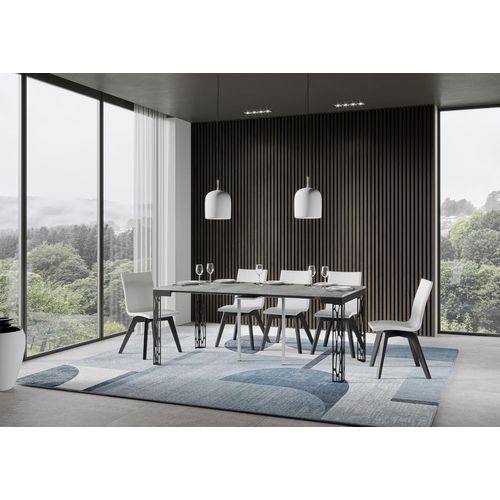 Console Extensible 90x40/300 Cm Ghibli Evolution Ciment Cadre Anthracite
