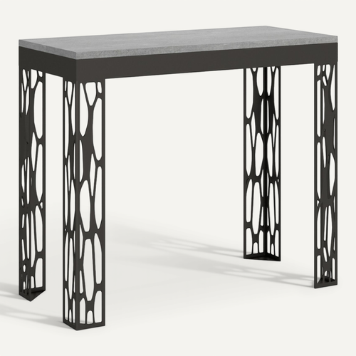 Console Extensible 90x40/300 Cm Ghibli Evolution Ciment Cadre Anthracite
