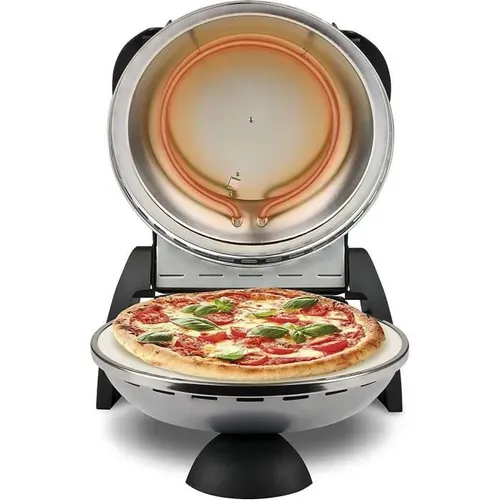 Four À Pizza - Limited Edition - 31cm - 1200 W - Plaque En Pierre Réfractaire - Gris / Noir