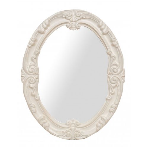 Miroir Mural Miroir Argent-Or Ovale 45x38 Baroque Antique Vintage