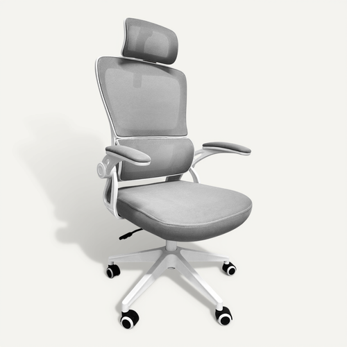 Lyn - Chaise De Bureau Ergonomique Réglable En Hauteur, Avec Appuie-tête, Rembourrage Lombaire