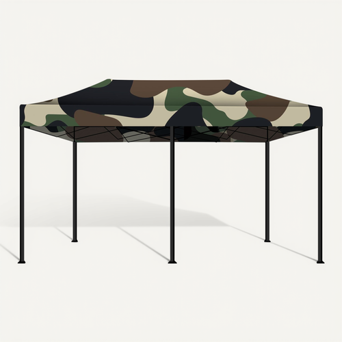 Kebon 3x6 - Gazebo De Jardin Pliable Camouflage