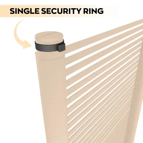 Linea - Panneau Brise-vue Séparateur D’extérieur 90,5x180  Cm En Métal Et Résine Noir