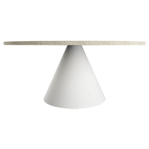 Artù Black - Table De Salle à Manger Ronde ⌀ 120 Cm En Bois Stratifié gris Texturé
