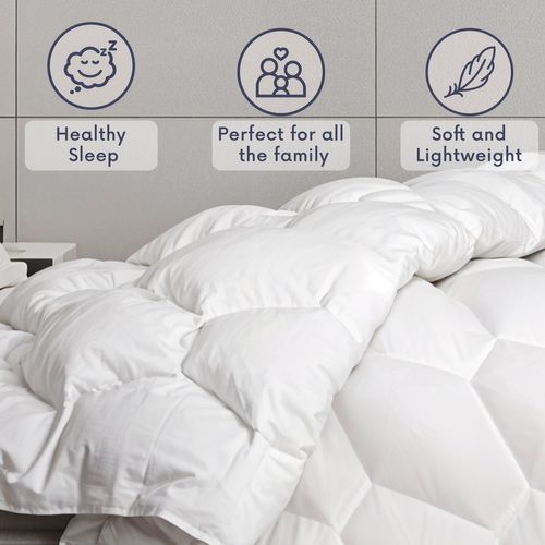 The White Stone Couette 140 X 200 Cm De 150 G - Rembourrage Doux En Ouate Douce - Couette Mat