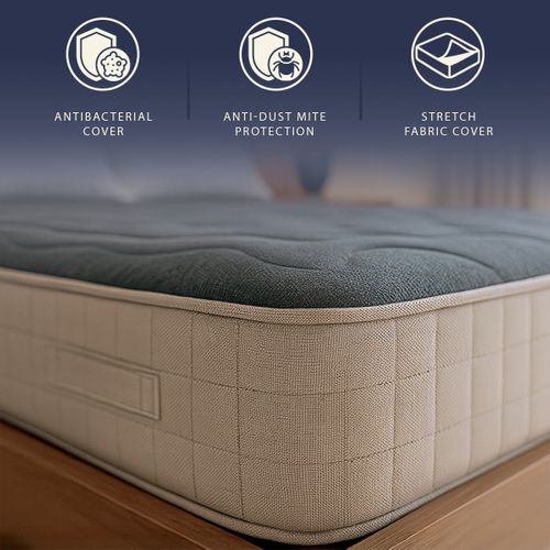 Matelas Mousse 90x200 cm Simple Accueil Mémoire de forme 9 Zones Epaisseur 22 cm