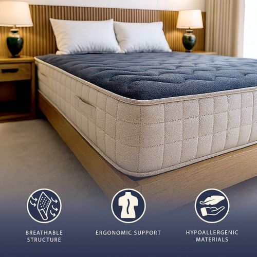 Matelas Mousse 90x200 cm Simple Accueil Mémoire de forme 9 Zones Epaisseur 22 cm