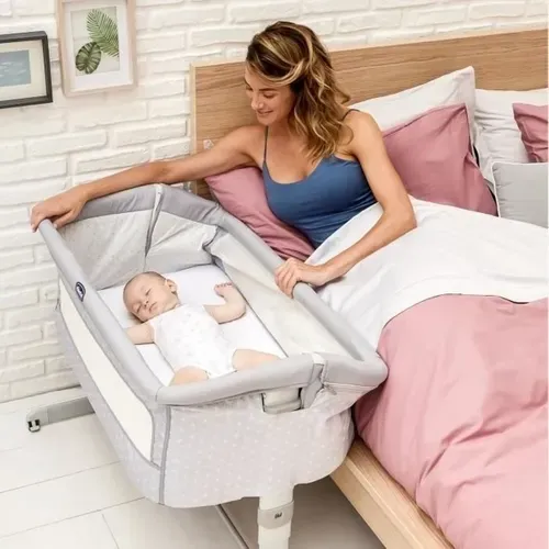 Berceau Cododo Next2me Dream Sage - 11 Hauteurs, Mode Fixe/berçant, Matelas Inclus