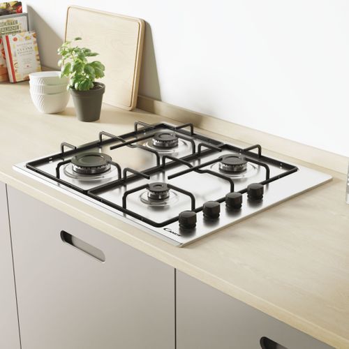 Table de cuisson gaz CANDY CKD621LX 4 foyers Inox