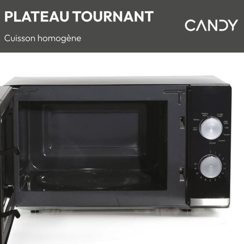 Four Micro-ondes Grill Pose Libre Noir 20 L 700 W Avec Grille Quartz