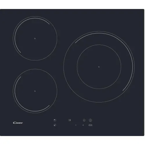 Table De Cuisson Induction 60cm 3 Feux 7200w Noir - Ci633c/m1