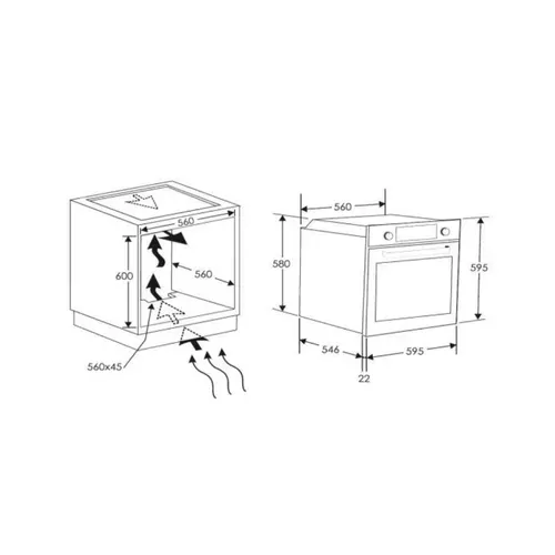 Four encastrable Multifonctions Pyrolyse 65l - Fcm676x