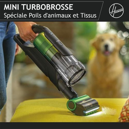 Aspirateur Balai Sans Fil - Hoover Hf920p - 65 Aw - 86 dBa - Ecran LED - Vert / Gris