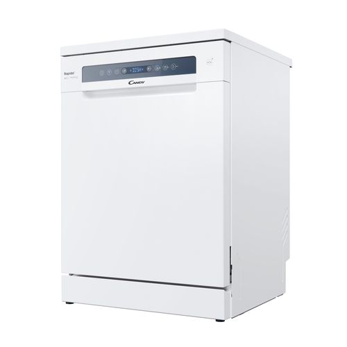 Lave-vaisselle pose libre CANDY CF 5C6F0W 15 couverts Blanc vue de profil
