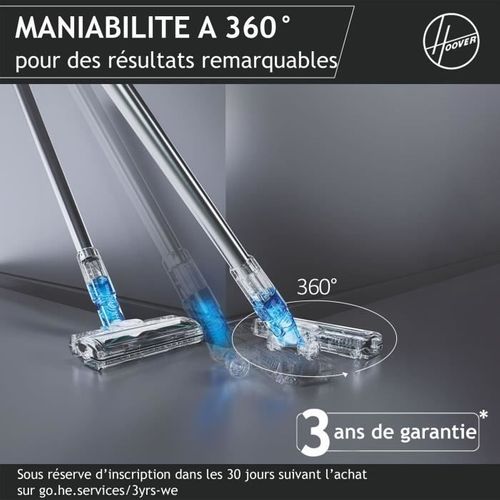 Aspirateur Balai Sans Fil - Hoover Hf410h - 190 W - Autonomie : 30 Min - 0,7 L