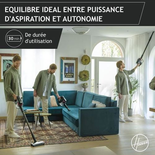 Aspirateur Balai Sans Fil - Hoover Hf410h - 190 W - Autonomie : 30 Min - 0,7 L