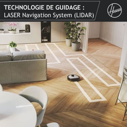 Hg510d Aspirateur Robot Dry - Wifi - Navigation Laser - Brosse XL - Autonomie 90min - Puissant - Ul