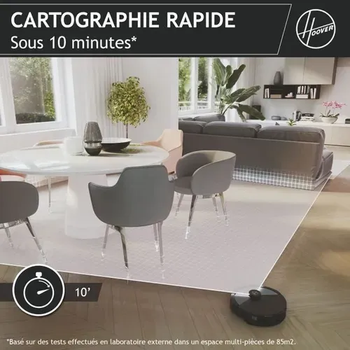 Robot Aspirateur Laveur - Hoover Hg450hp Hydro Pro - 4000 Pa - Autonomie : 120 Min - 65 dBa