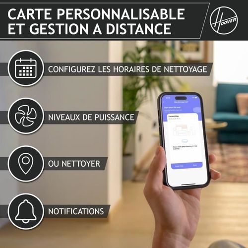 Hg430h Hydro Robot Aspirateur Laveur - Puissant 4000pa - Tous Sols - Navigation Laser